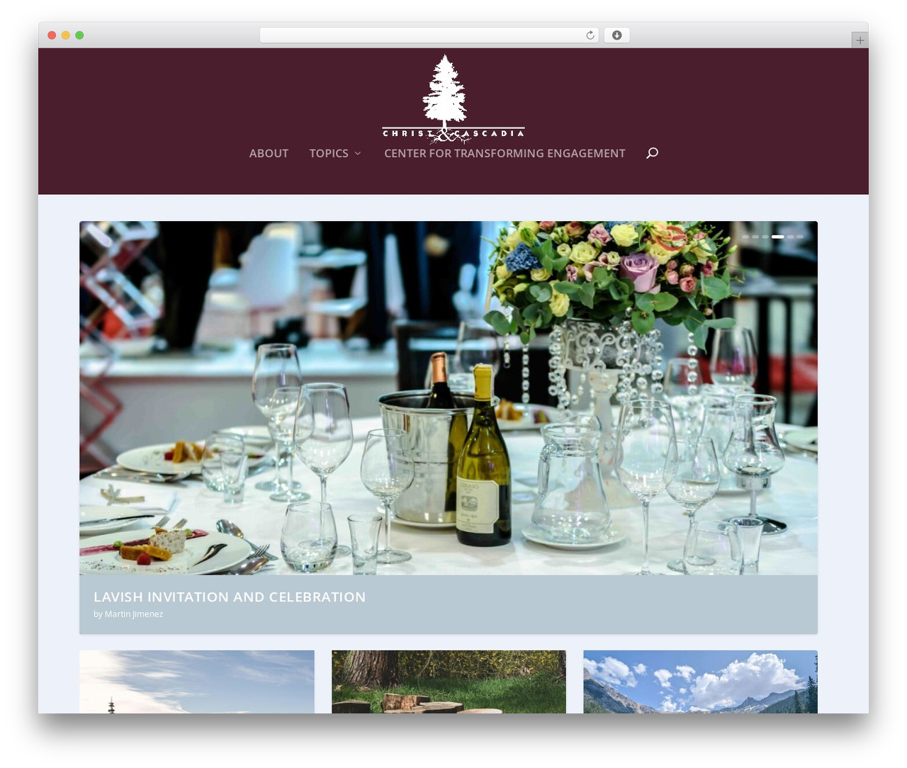 Christ & Cascadia - Extra Child theme WordPress - christandcascadia.com