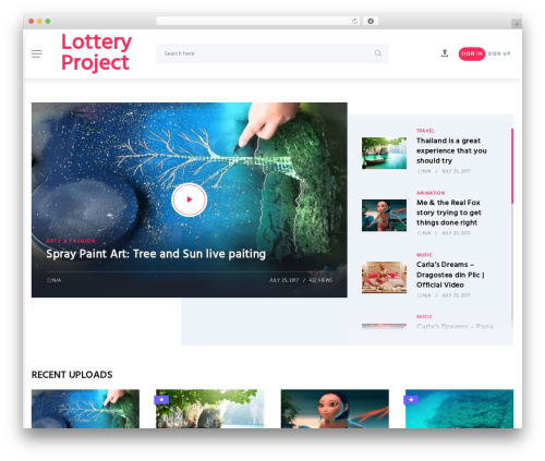 goWatch WordPress theme - lotteryproject.com