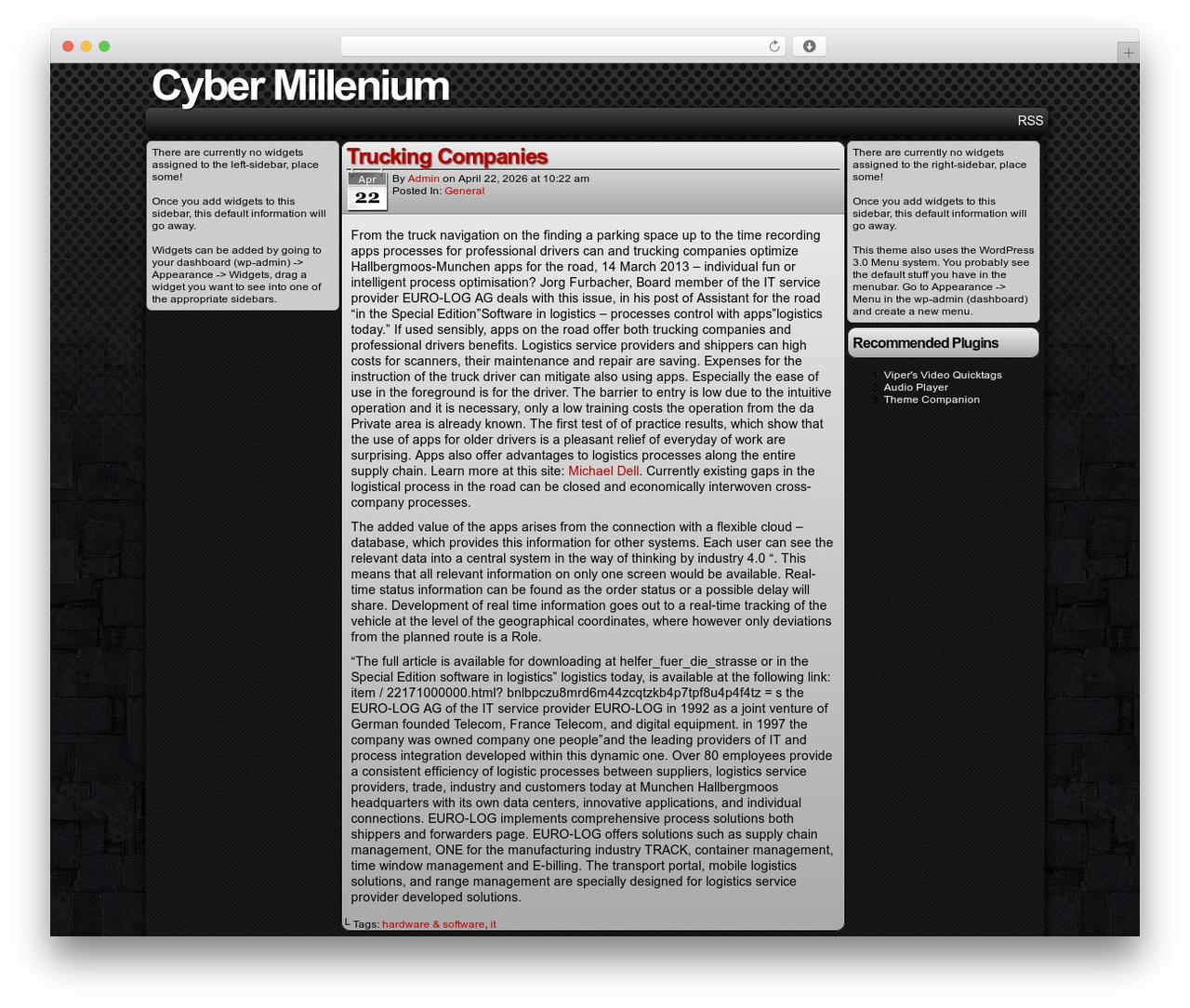 Theme WordPress Easel - cybermillennium.com