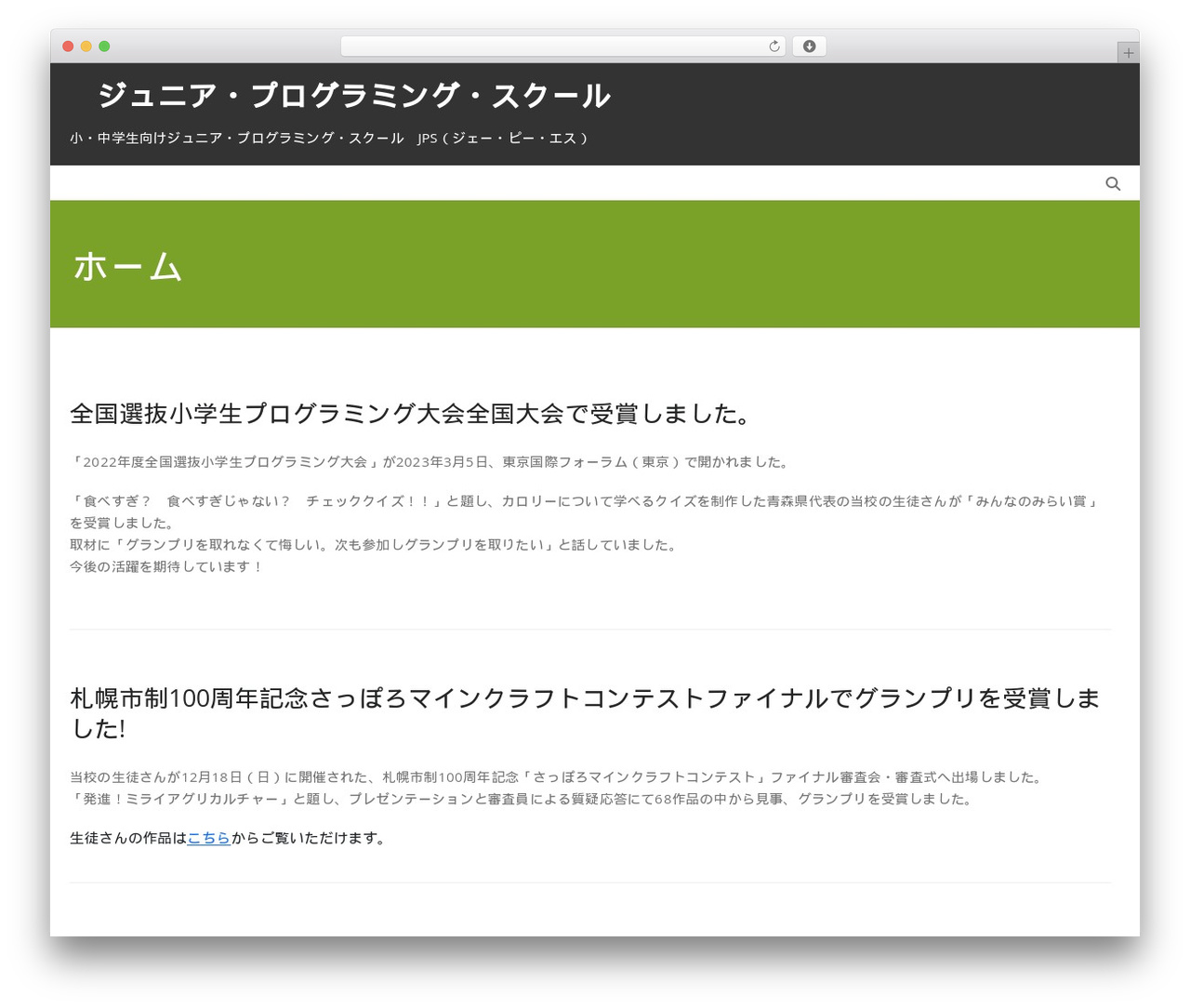 WordPress theme Appointment - junior-ps.com