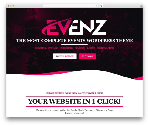 WordPress theme Evenz - evenz.qantumthemes.xyz