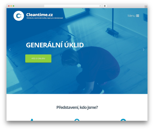 WordPress theme Flatter - cleantime.cz