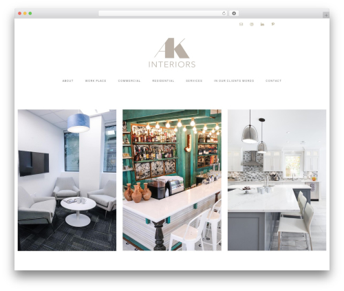 WordPress theme Refined Theme - akinteriors.ca