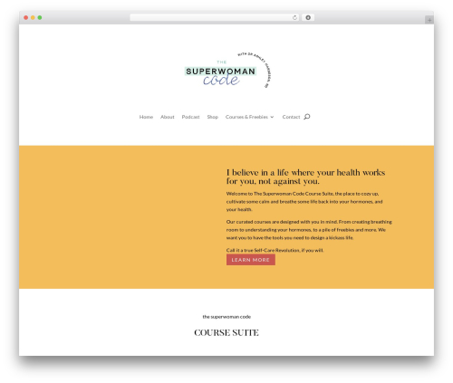 WordPress website theme Divi - thesuperwomancode.com