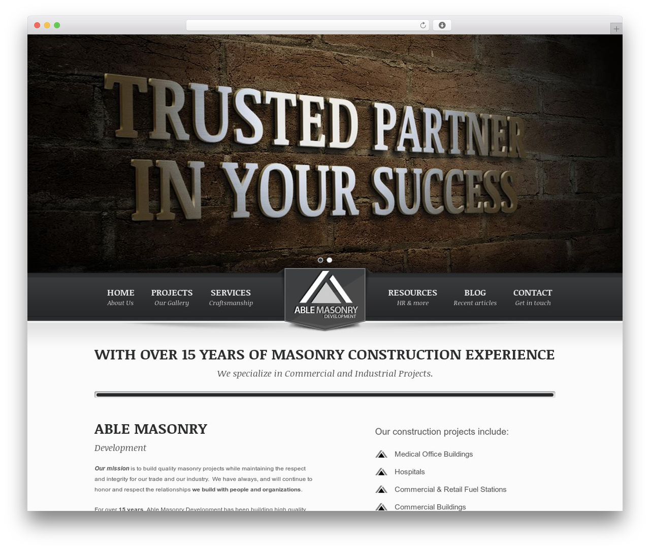 WP theme ablemasonry - ablemasonry.com