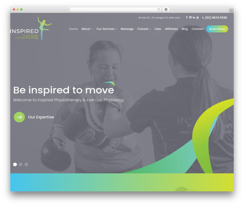 YM Platform theme WordPress - inspiredphysio.com.au