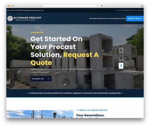 Divi WordPress theme - altomareprecast.com