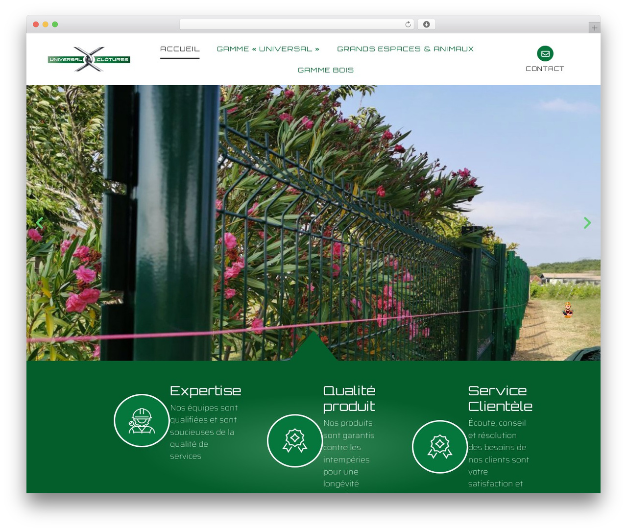 Universal Clotures Elementor theme WordPress - universal-clotures.fr