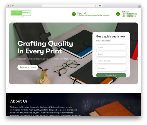 Netstger Creative Suite WordPress theme - creativecorporatediaries.com