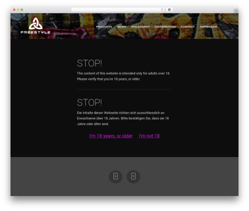 Adults only WordPress plugin - freestyle-tobacco.co.uk