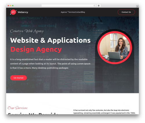 Webency WordPress theme - marktdev.com