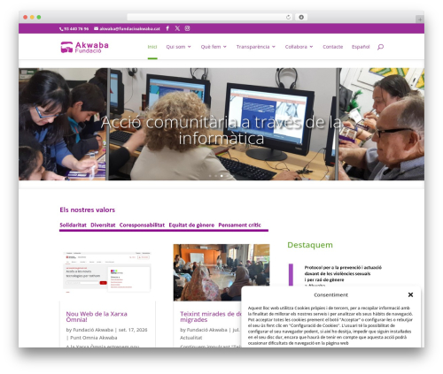 WordPress theme Divi - fundacioakwaba.cat