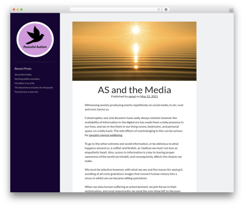 Author pro WordPress plugin - peacefulautism.com