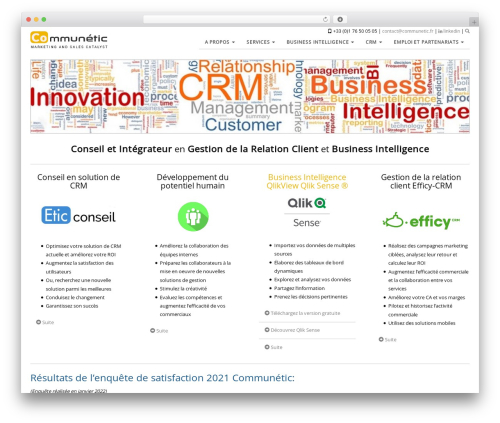 Bootstrapped premium WordPress theme - communetic.fr