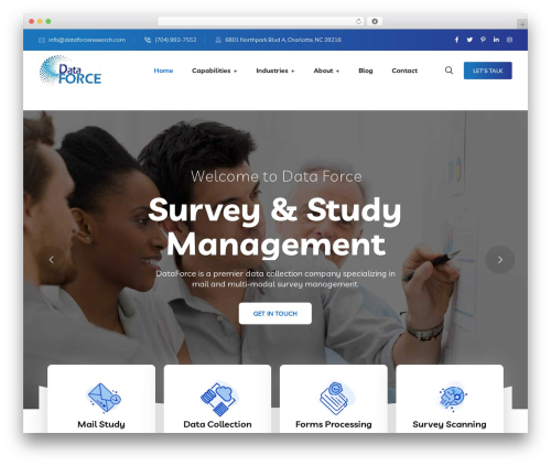 Braintech theme WordPress - dataforceresearch.com