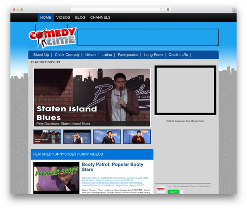 ComedyTimeTV.com WordPress video theme - comedytime.com