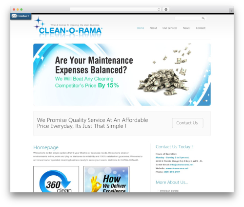 Creation WordPress theme - cleanorama.net