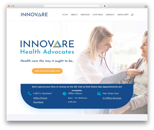 Divi WordPress theme - innovarehealth.com