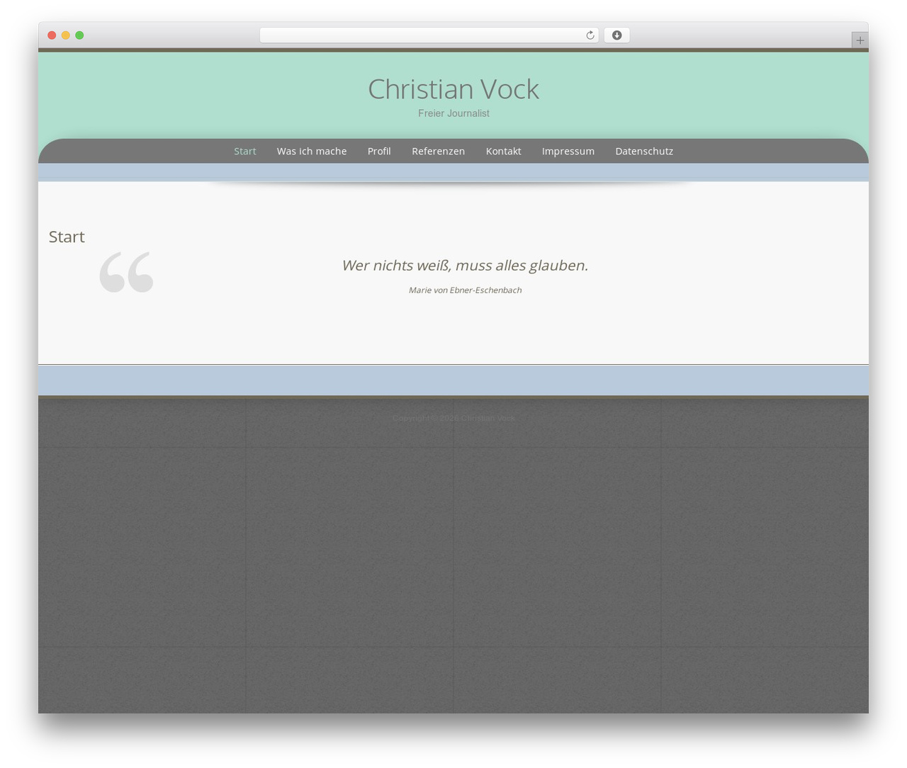 Preference Lite WP theme - christian-vock.de