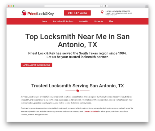 Divi theme WordPress - priestlockandkey.com