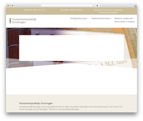 Divi WordPress theme - huisartsenpraktijkgroningen.nl