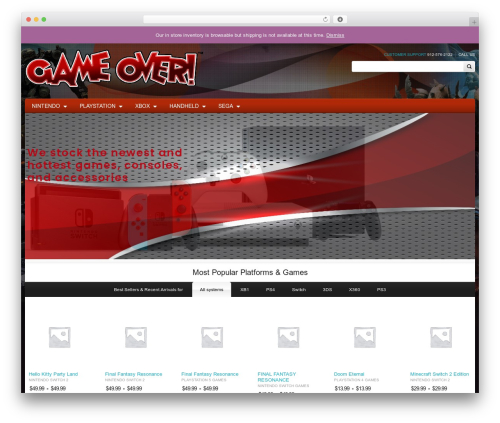 Wd_shortcode WordPress plugin - gameovergames.com