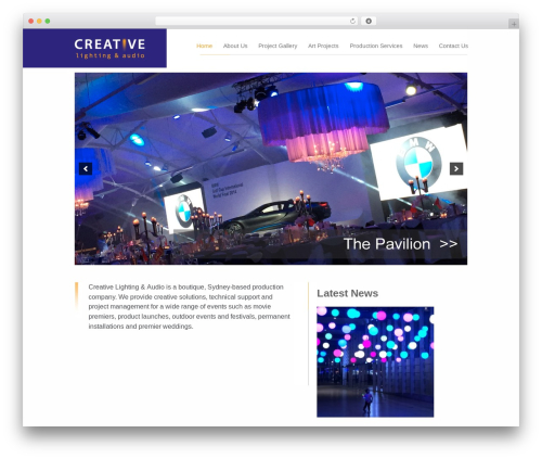 WordPress theme Basis - creativelighting.net.au