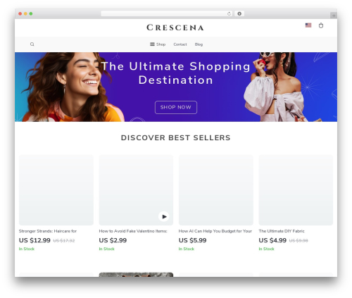Botticelli best WordPress theme - crescena.com