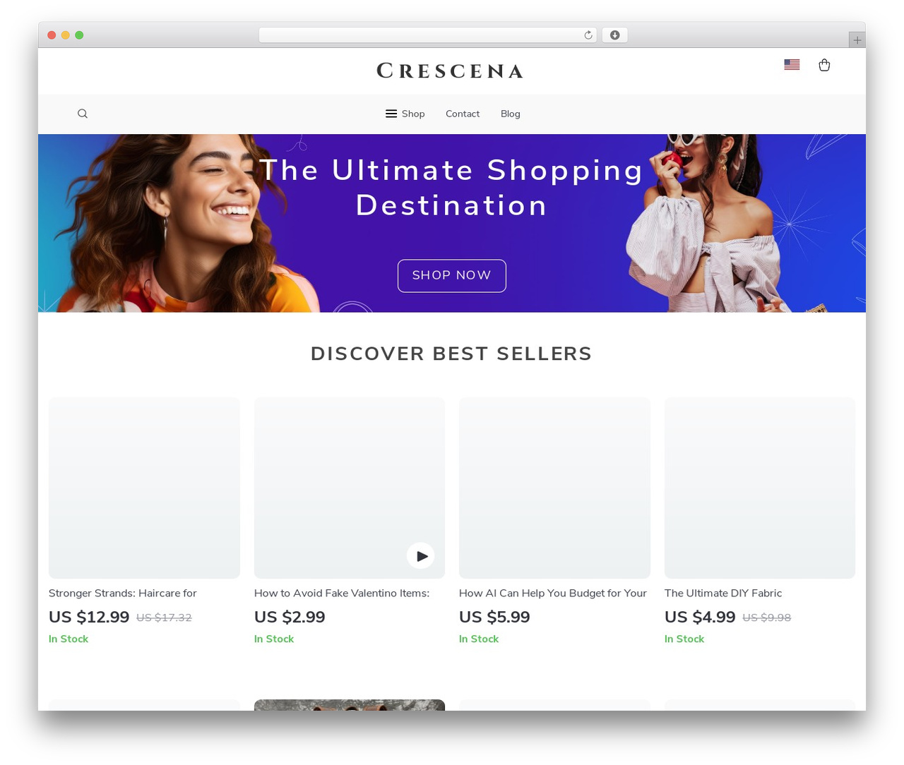 Botticelli best WordPress theme - crescena.com
