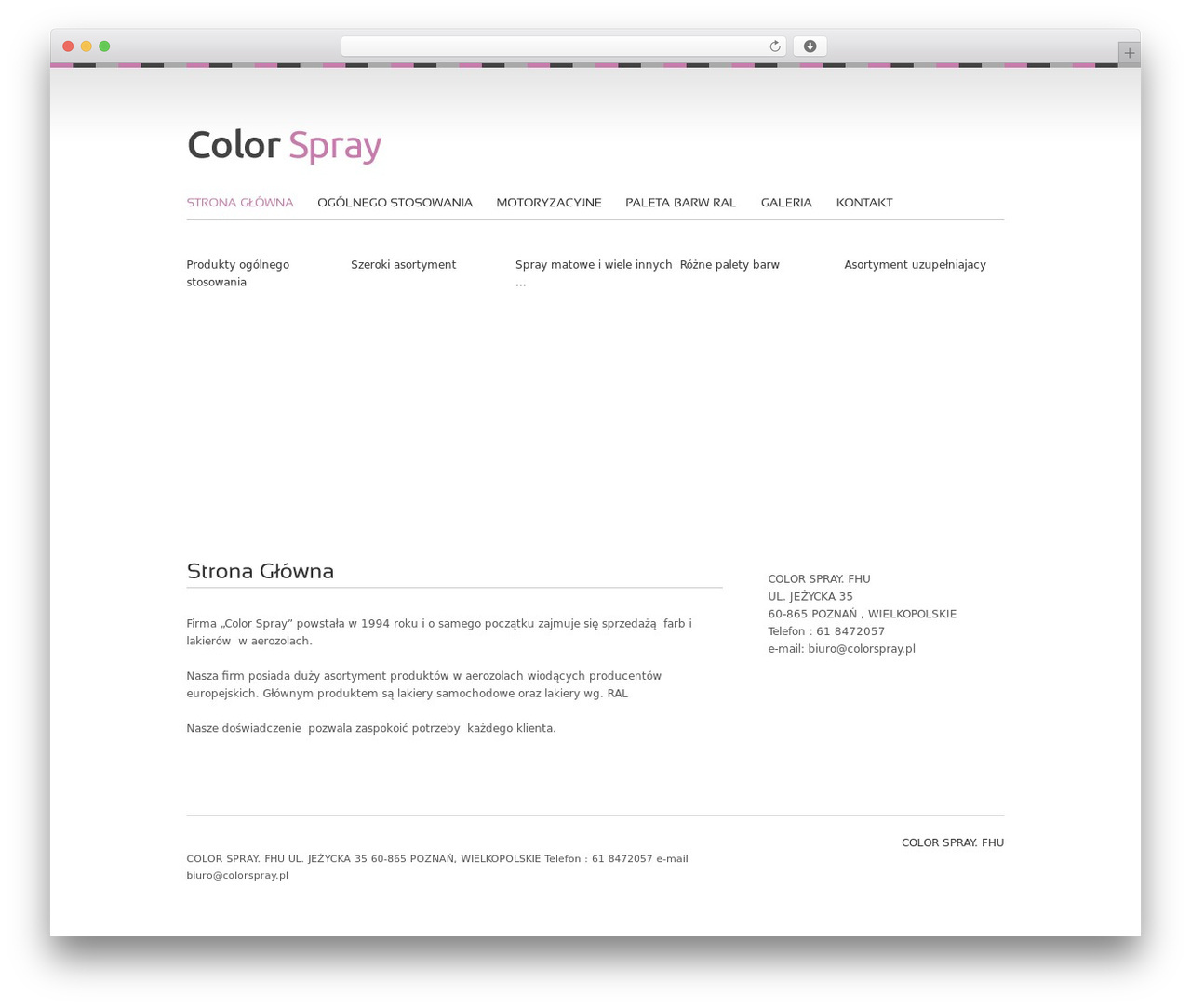 Impression top WordPress theme - colorspray.pl Impression top WordPress theme - colorspray.pl