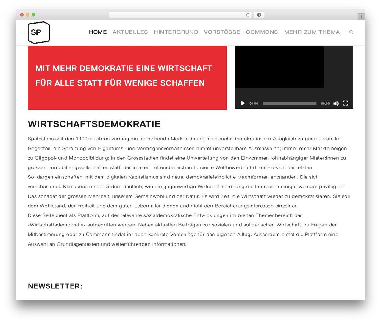 WordPress theme WP-Wirtschaftsdemokratie - wirtschaftsdemokratie.ch
