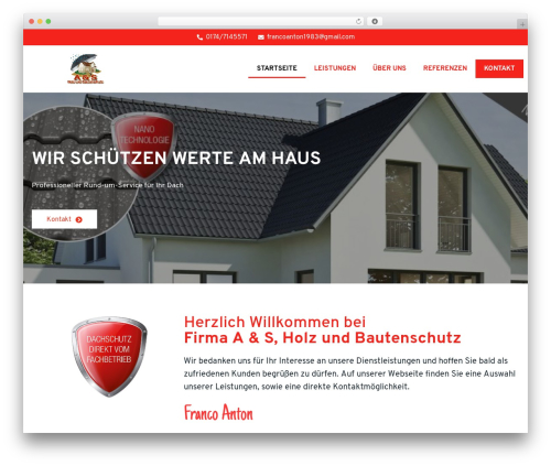 Basic top WordPress theme - as-bautenschutz.de