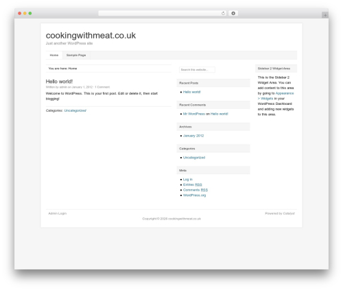 Catalyst WordPress theme - cookingwithmeat.co.uk