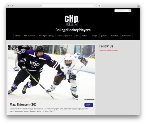 GamePress WordPress theme - collegehockeyplayers.com