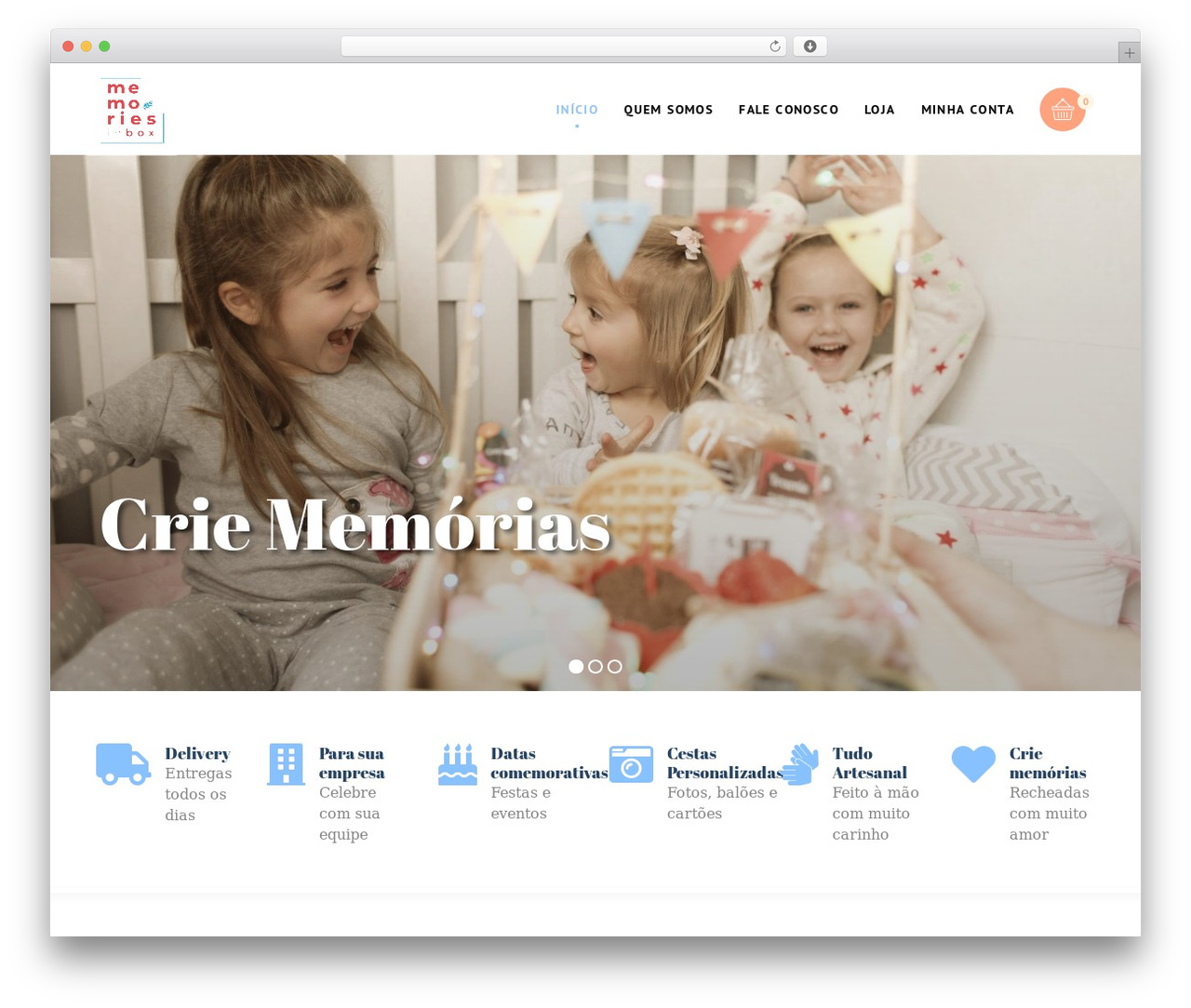 Mildhill theme WordPress - memoriesinbox.com.br