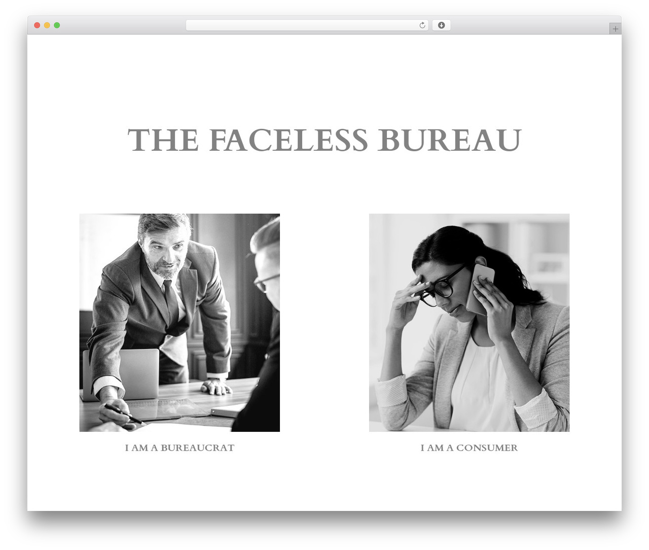 Typology WordPress theme - thefacelessbureau.org