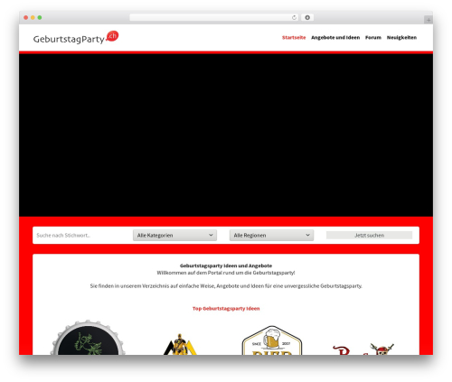 WordPress website theme agenturTHEME - geburtstagparty.ch