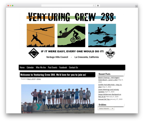 Fighter WordPress website theme - crew288.org