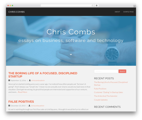 Flat Bootstrap theme WordPress free - christopherwcombs.com