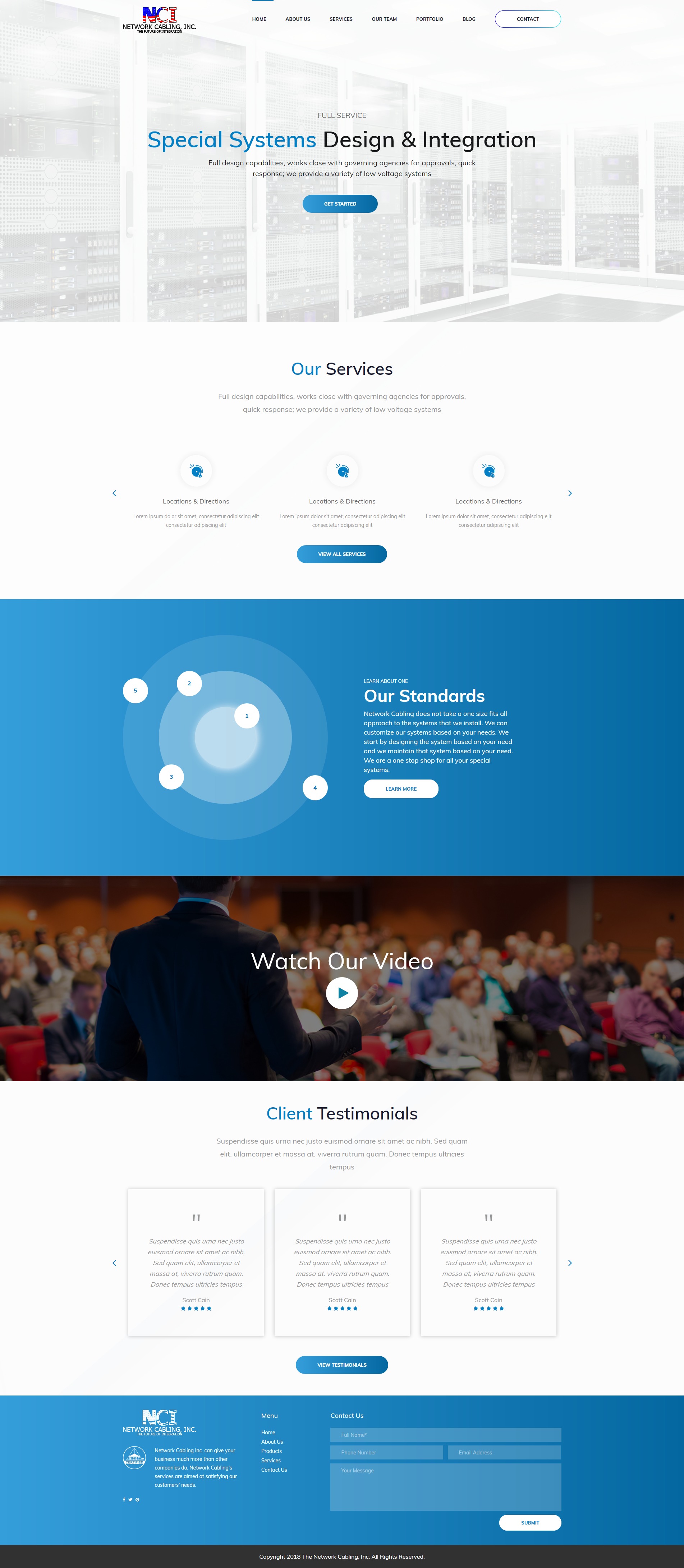 NetWork Cabling WordPress theme by IITS