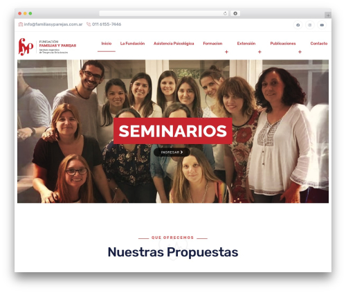 Profund theme WordPress - familiasyparejas.com.ar