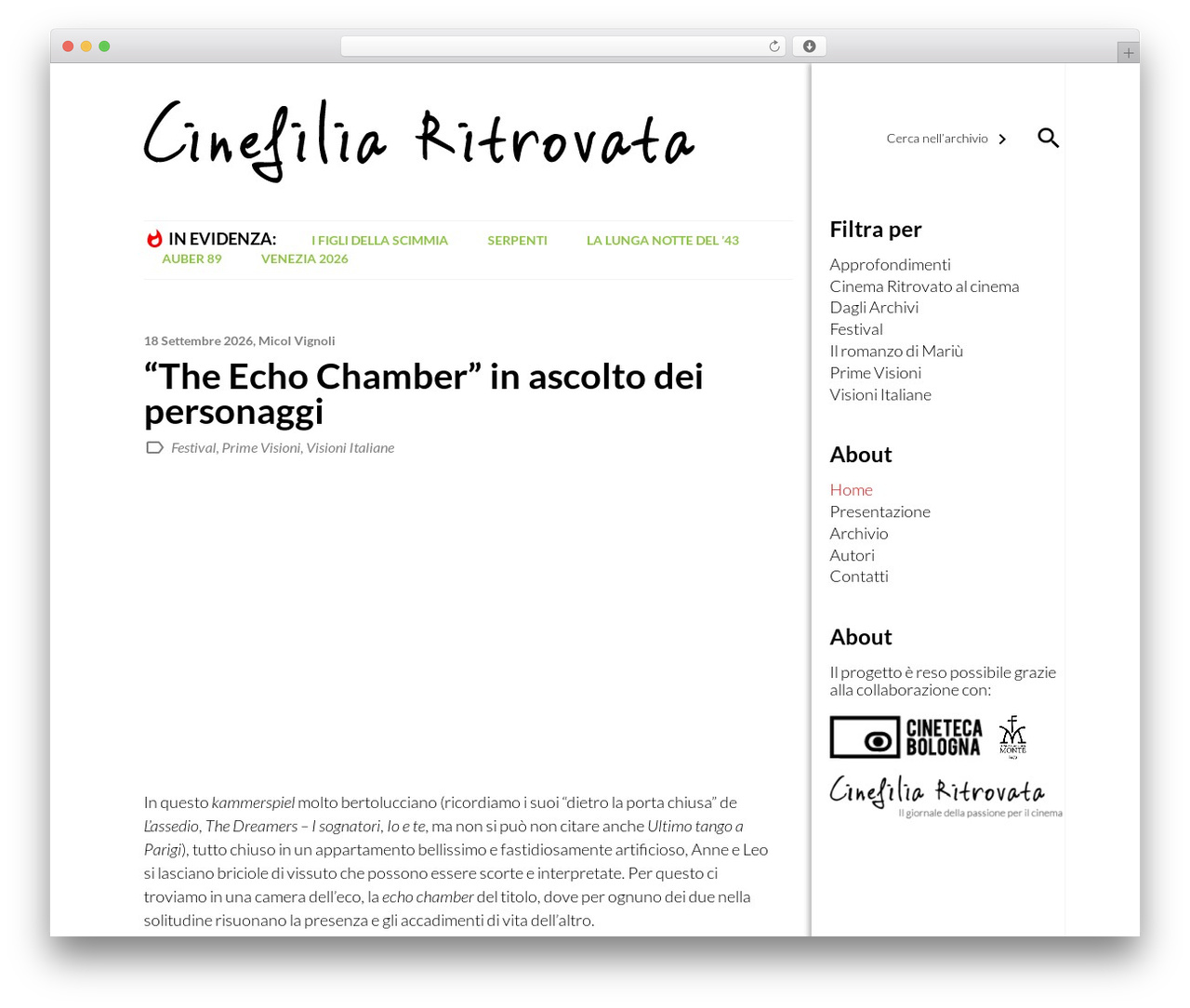 Q Theme WordPress theme - cinefiliaritrovata.it