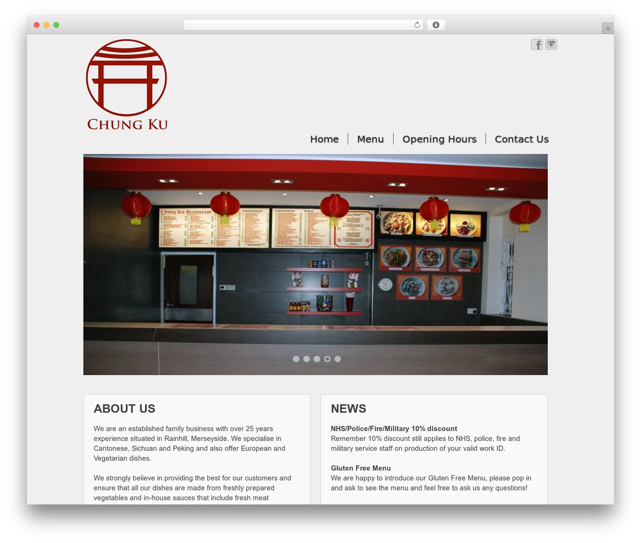 Responsive WordPress theme - chungku-rainhill.co.uk