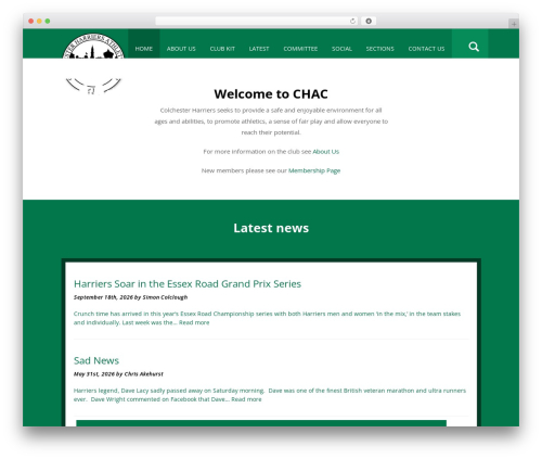 Theme WordPress CHAC Theme - colchesterharriers.co.uk