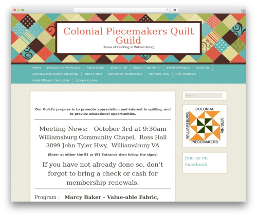 Theme WordPress Patchwork - colonialpiecemakers.com