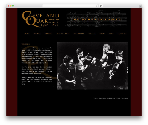 Unsigned theme WordPress - clevelandquartet.com