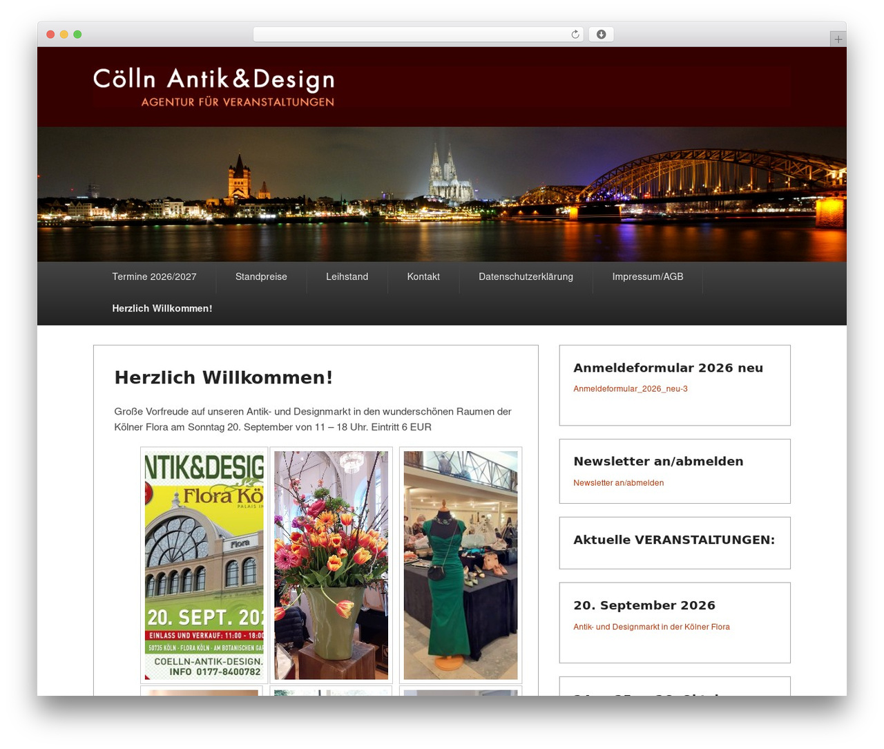 WordPress theme Catch Evolution - coelln-antik-design.de