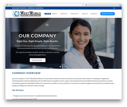 WordPress theme TBA - westworldtelecom.com