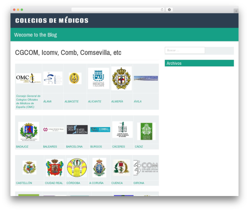WP RootStrap free WordPress theme - colegiosdemedicos.com