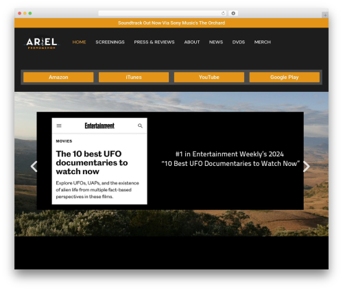 WP theme Frames - arielphenomenon.com